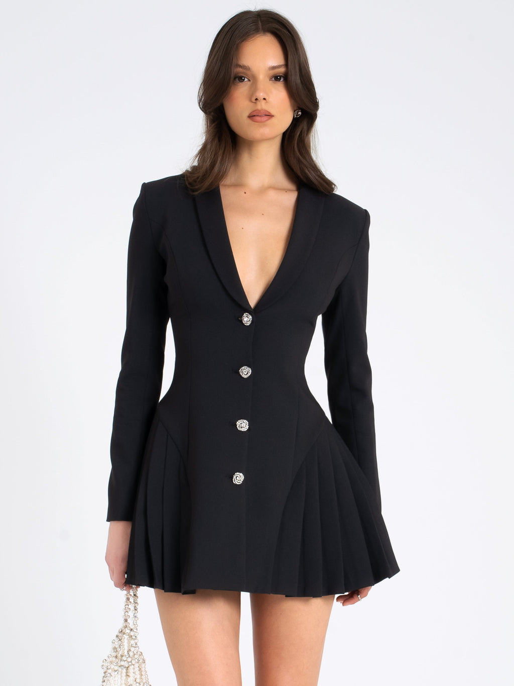 Ria Black Blazer Mini Dress - HOUSE OF SHE