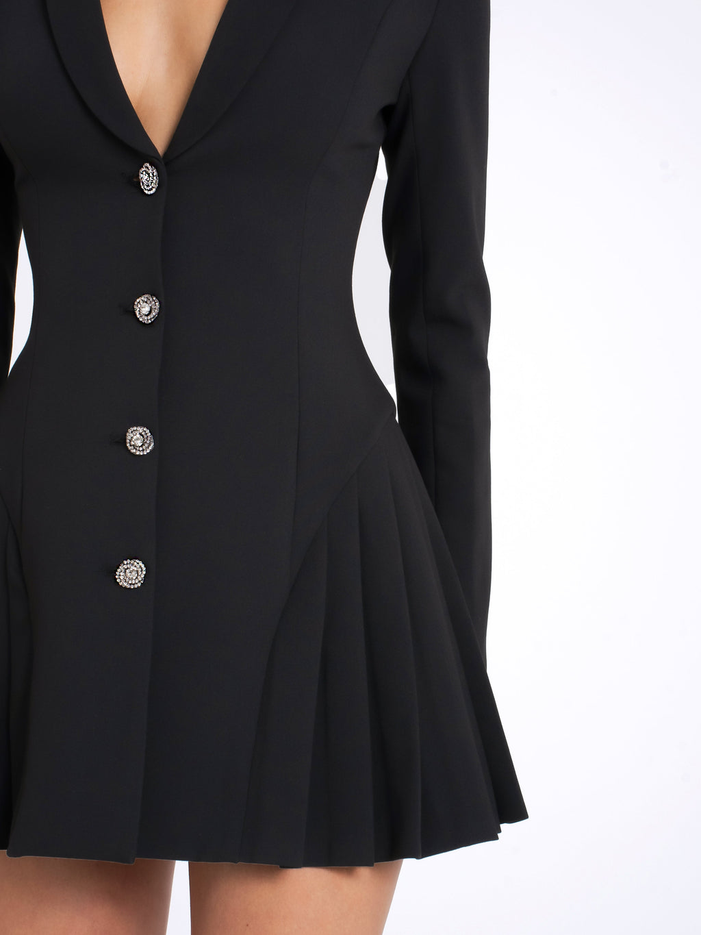Ria Black Blazer Mini Dress - HOUSE OF SHE