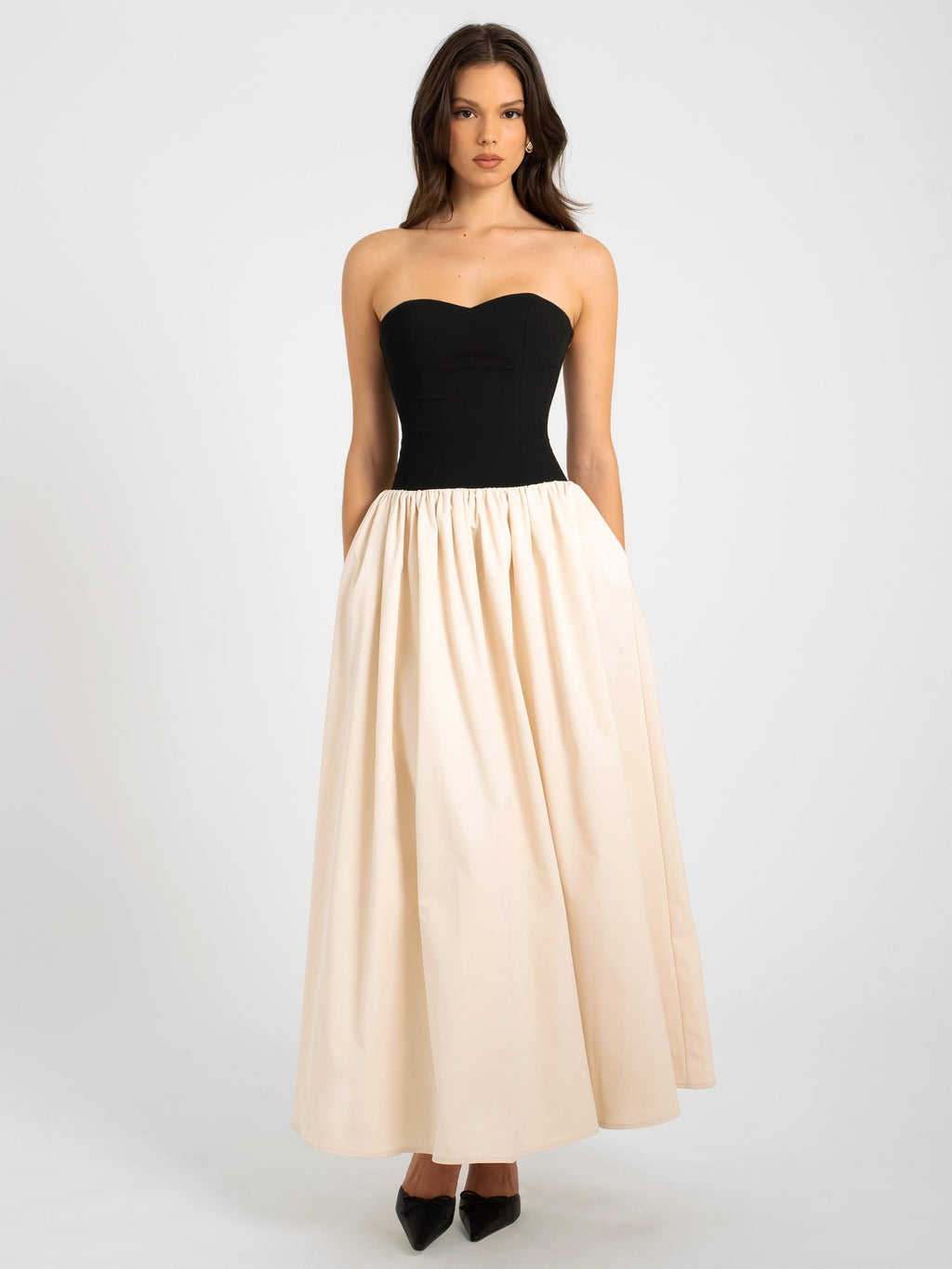 Sana Sweetheart Drop Waist Maxi Dress - HOUSE OF SHE