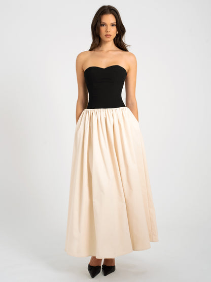 Sana Sweetheart Drop Waist Maxi Dress