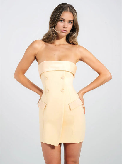 Dalilah Butter Mini Pencil Dress