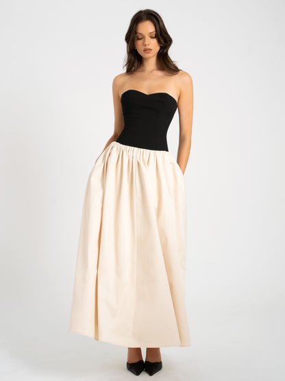 Sana Sweetheart Drop Waist Maxi Dress