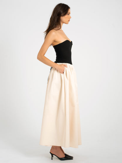 Sana Sweetheart Drop Waist Maxi Dress