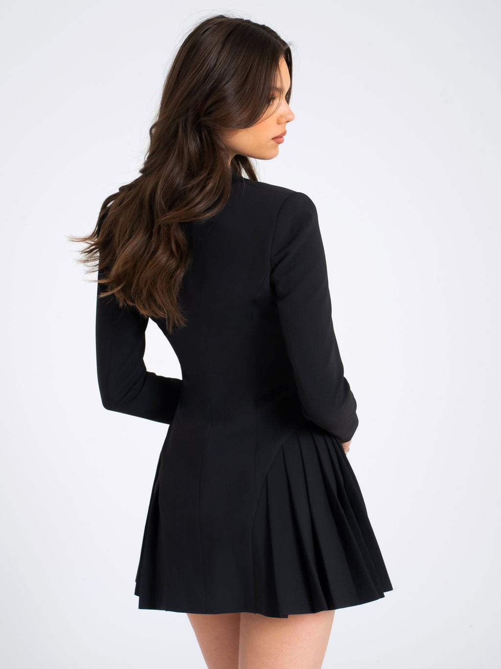 Ria Black Blazer Mini Dress - HOUSE OF SHE