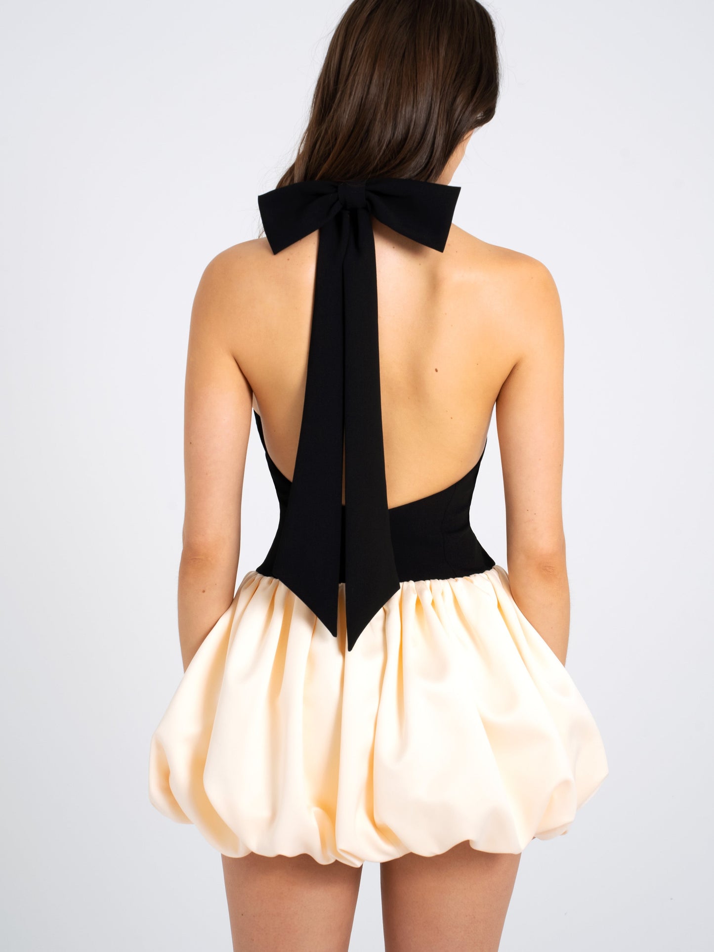 Yaira Backless Drop Waist Mini Dress