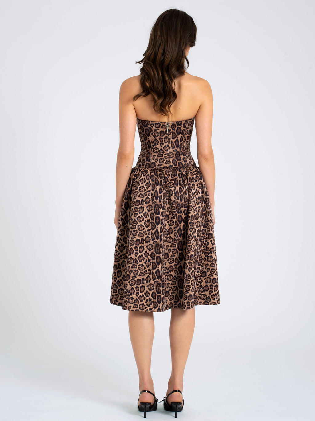 Henna Cheetah Print Midi Dress - HOUSE OF SHE
