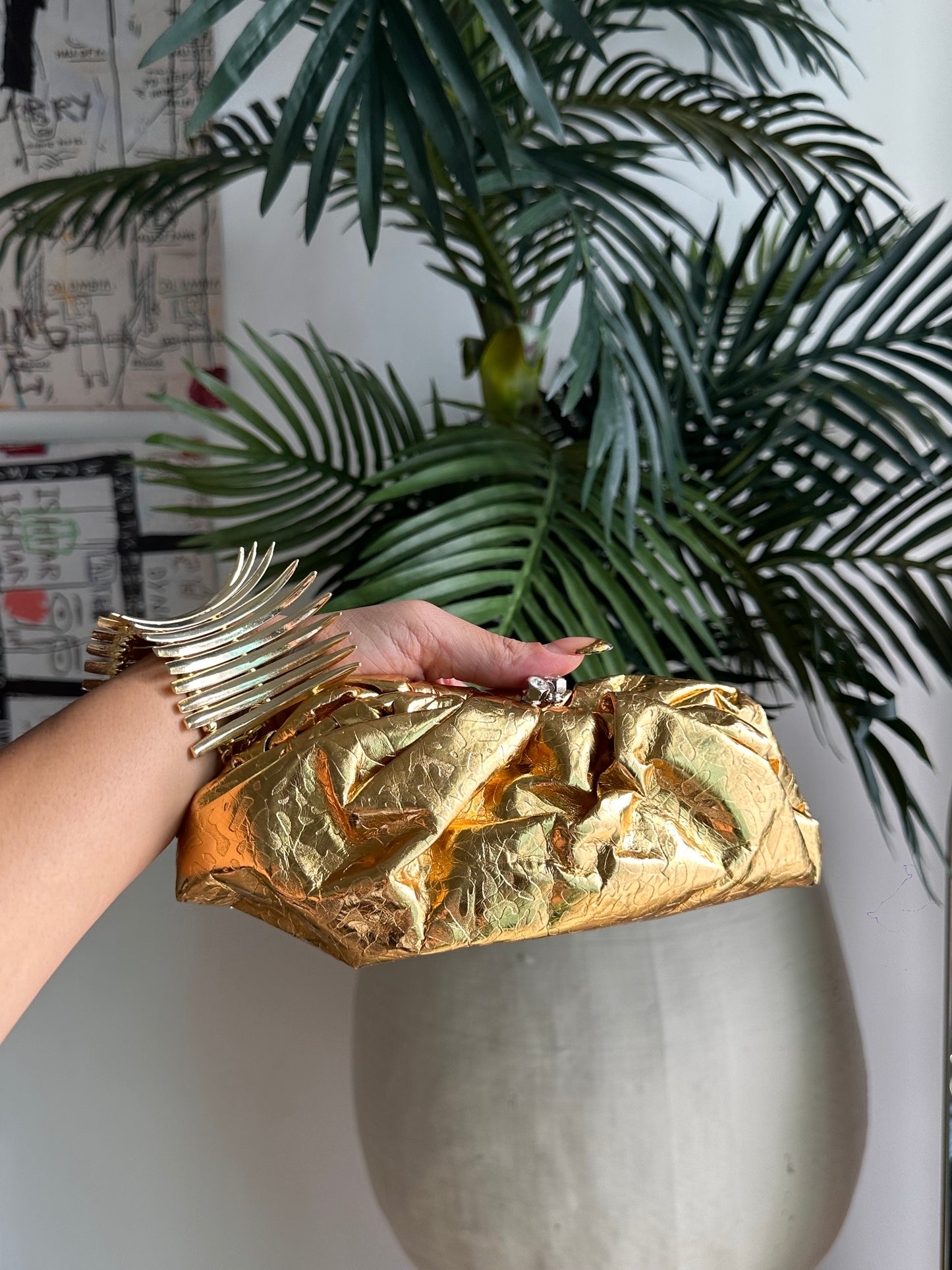 Versailles Cocktail Gold Clutch Bag - HOUSE OF SHE