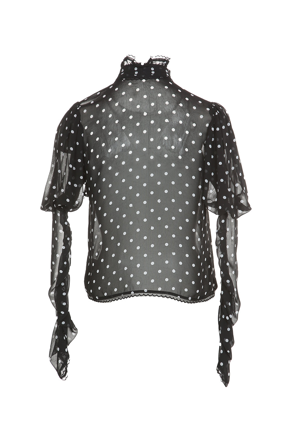 Polka Dot High Neck Blouse