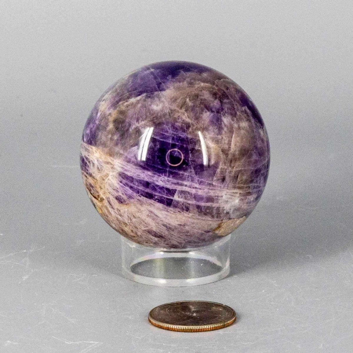 Dream Amethyst Crystal Sphere Polished Natural Specimen