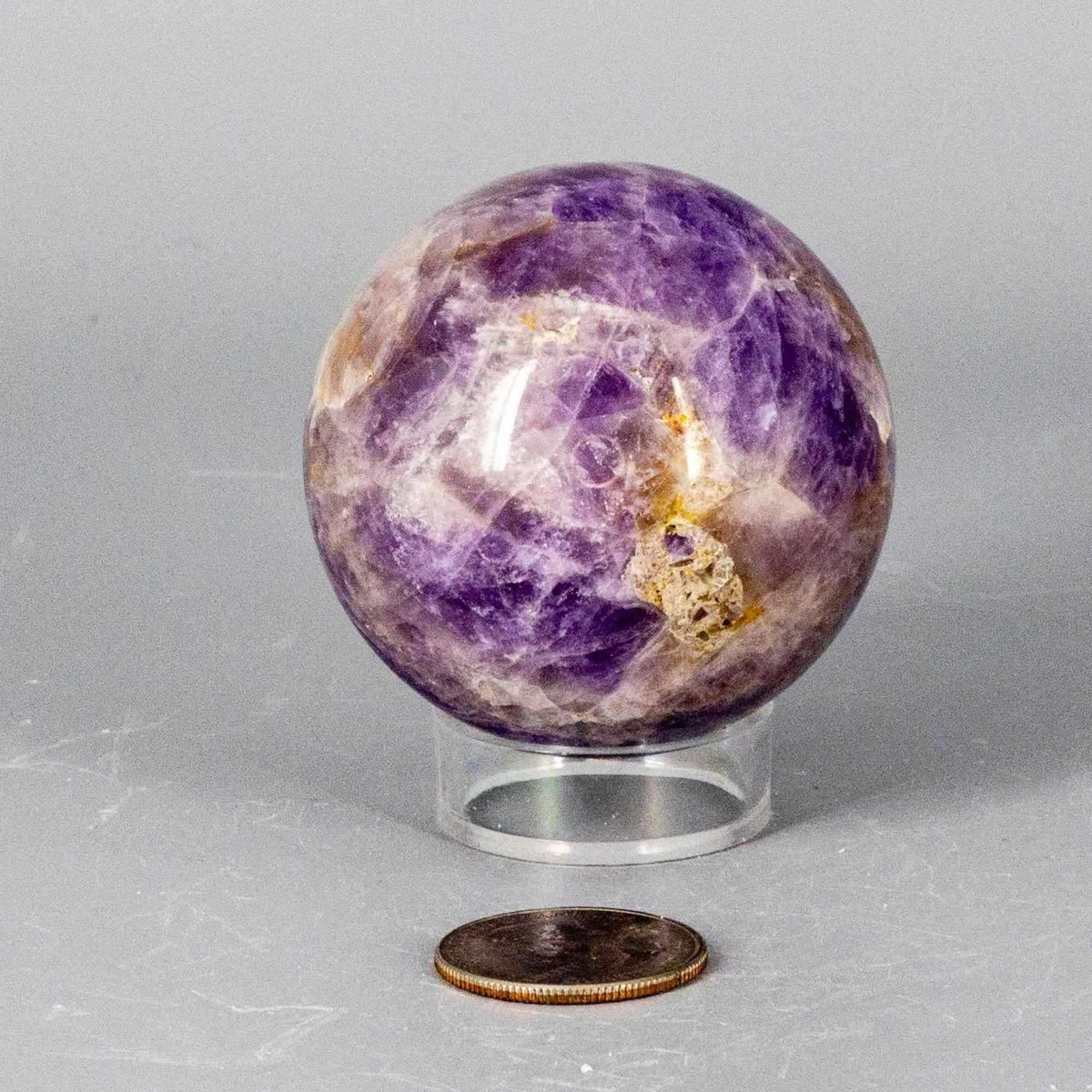 Dream Amethyst Crystal Sphere Polished Natural Specimen