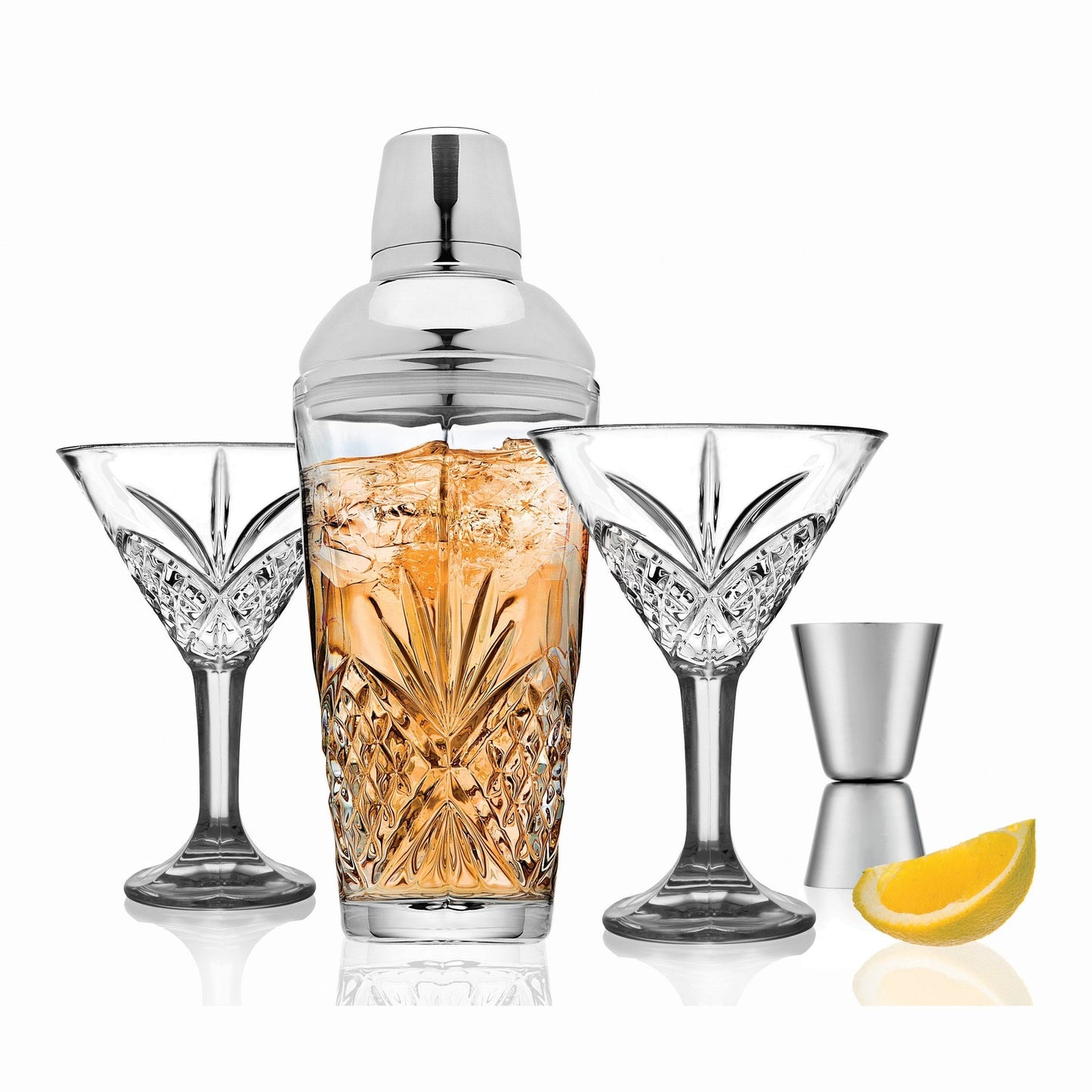 Dublin Crystal 4 Piece Martini Set