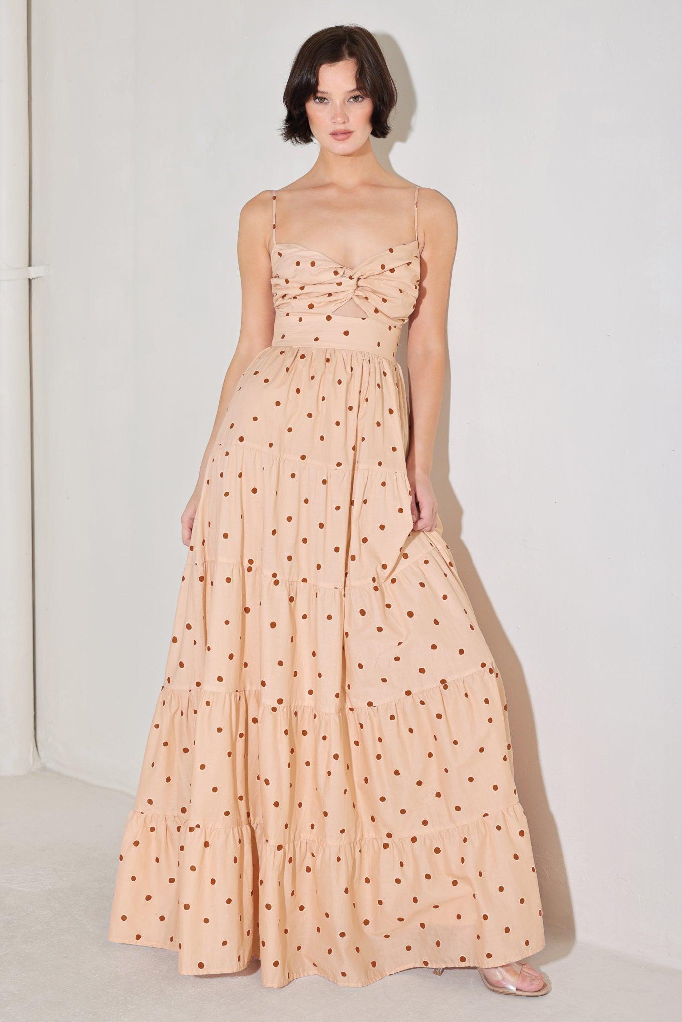 DOTTED DREAM WOVEN MAXI DRESS
