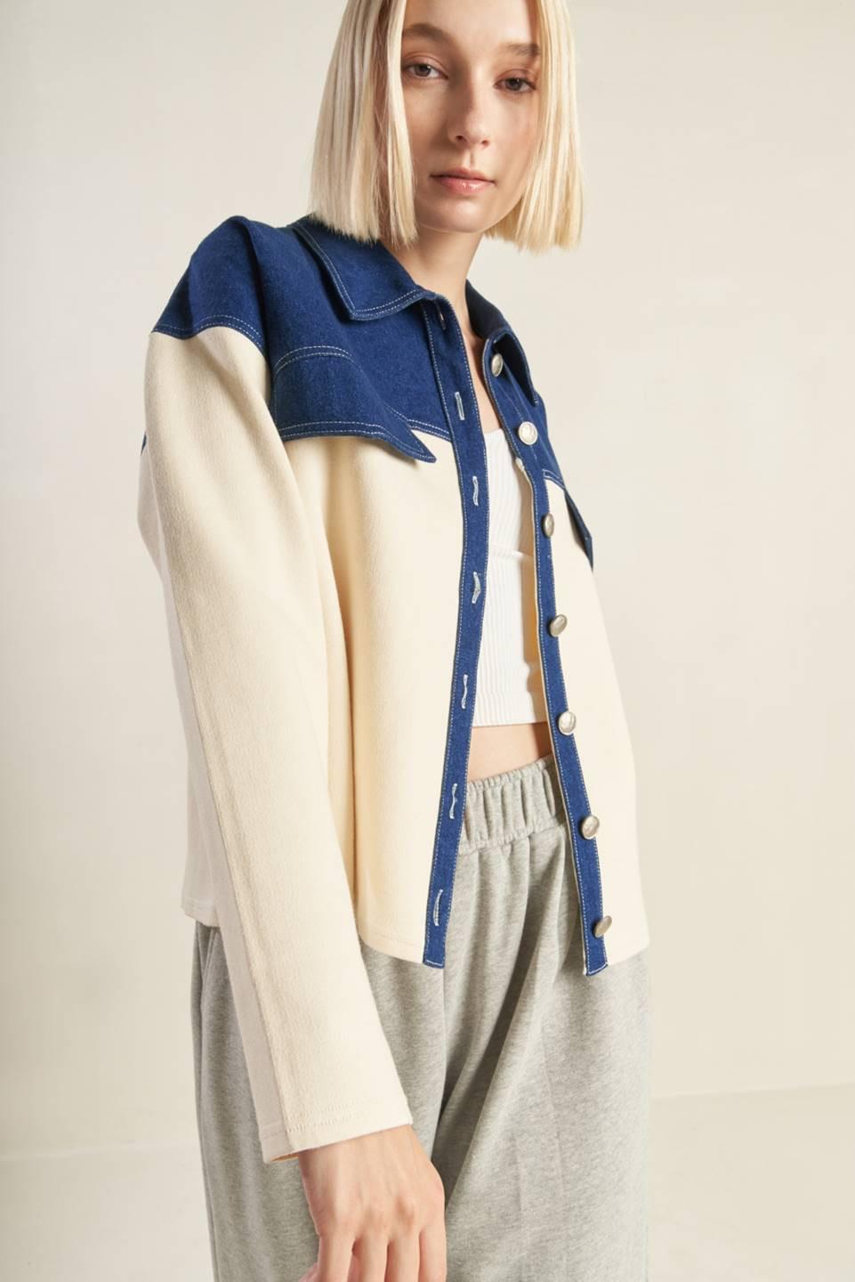 Sweet Harmony Denim Combination Jacket