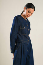 Crisp Canvas Denim Jacket