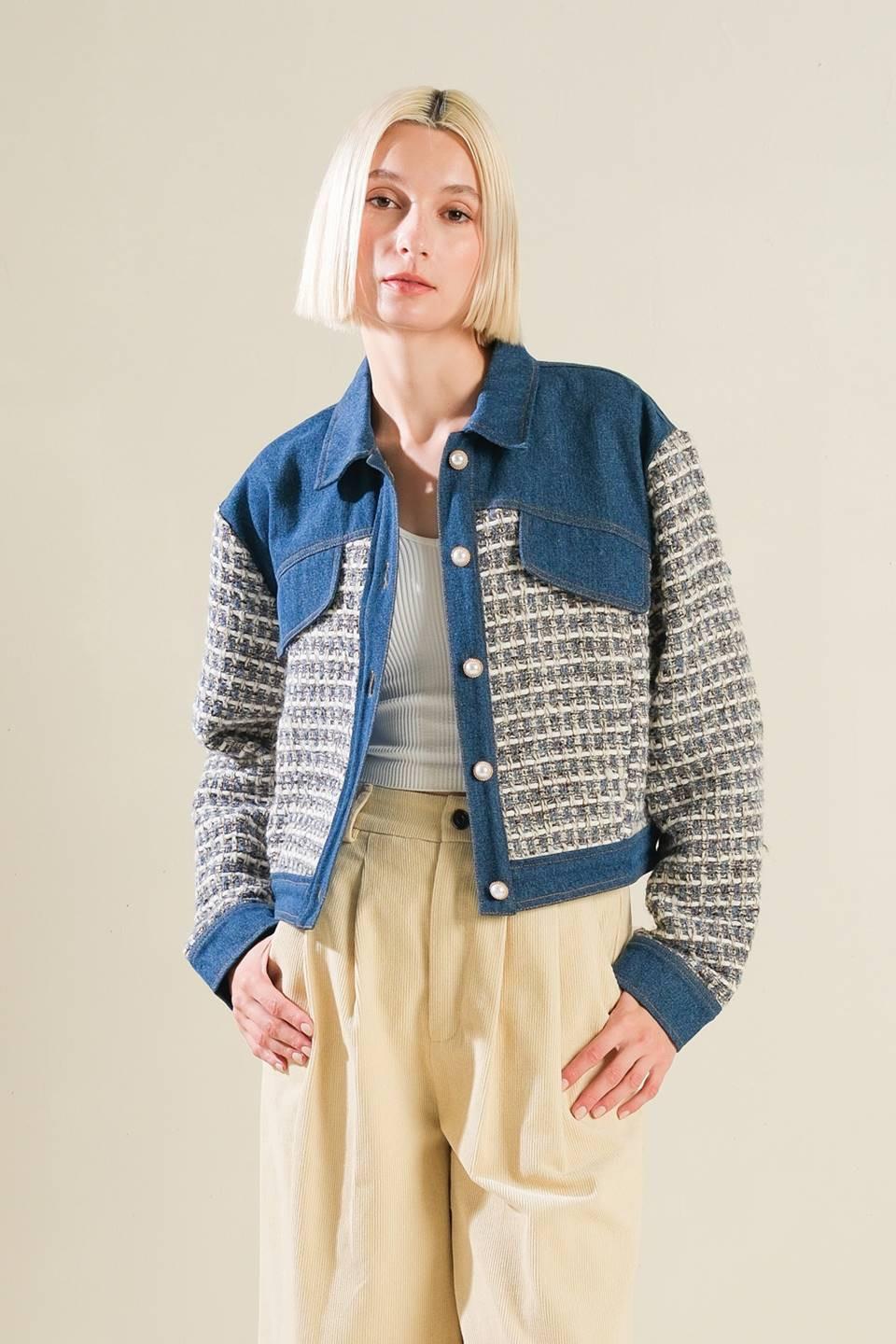 Better Days Tweed Denim Jacket