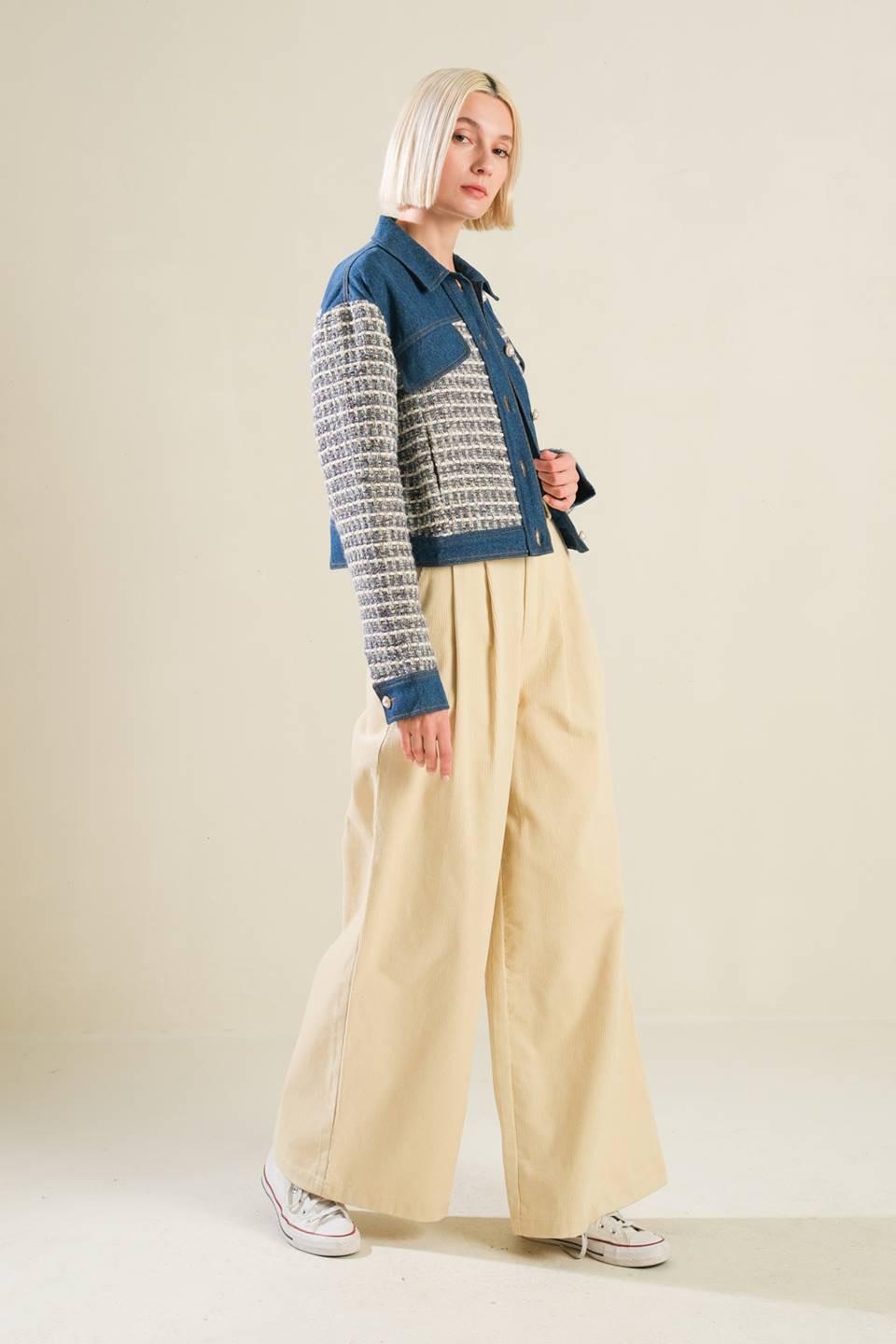 Better Days Tweed Denim Jacket
