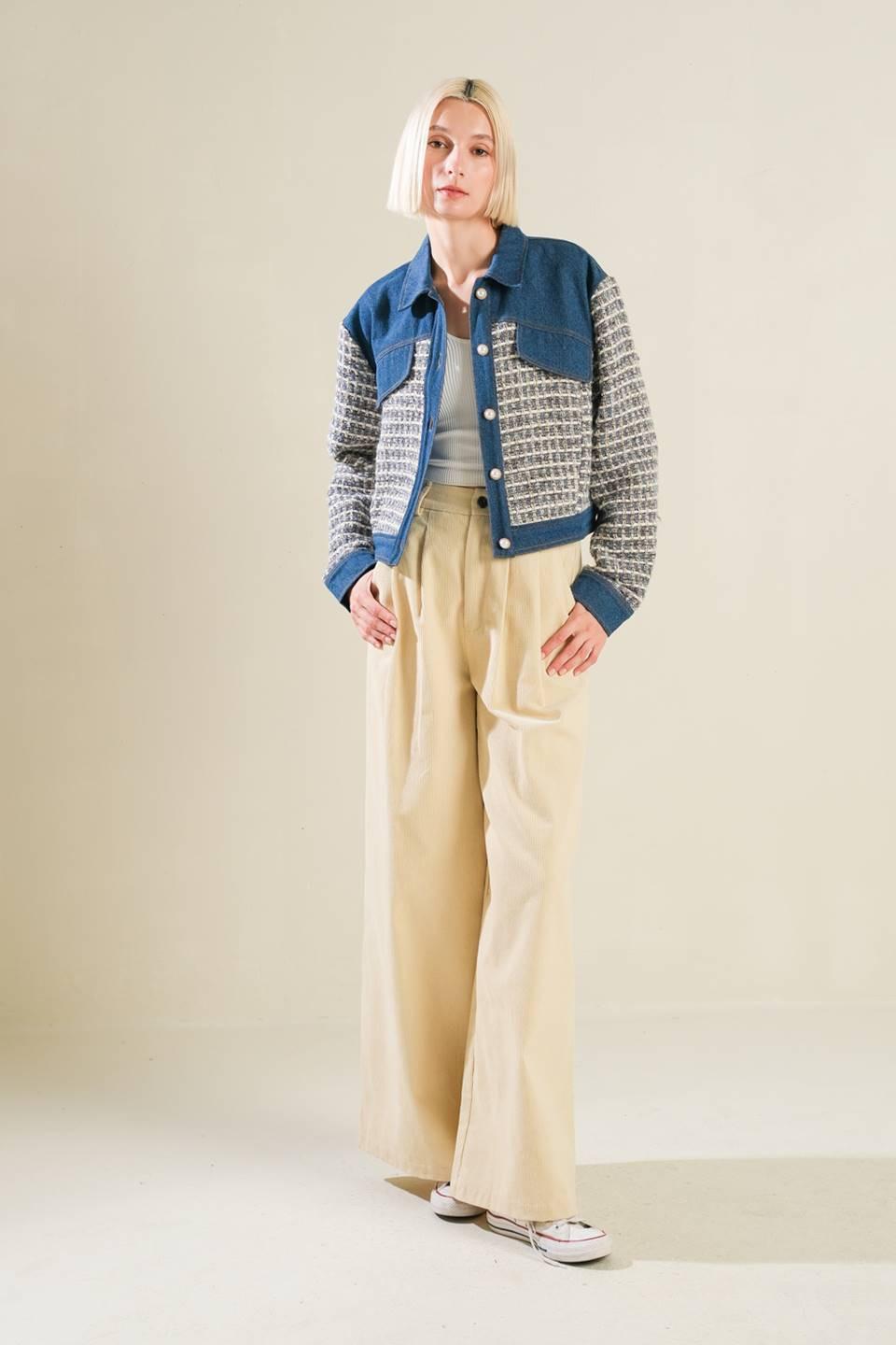 Better Days Tweed Denim Jacket