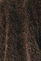 Cozy in the City Brown Belted Faux Fur Midi Coat