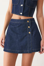 Iconic Indigo Denim Skort