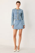SKYWARD LINKED DENIM CROP SKORT