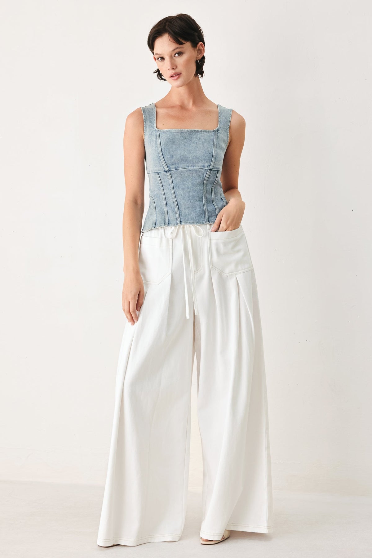 THE SEABREEZE DENIM TOP
