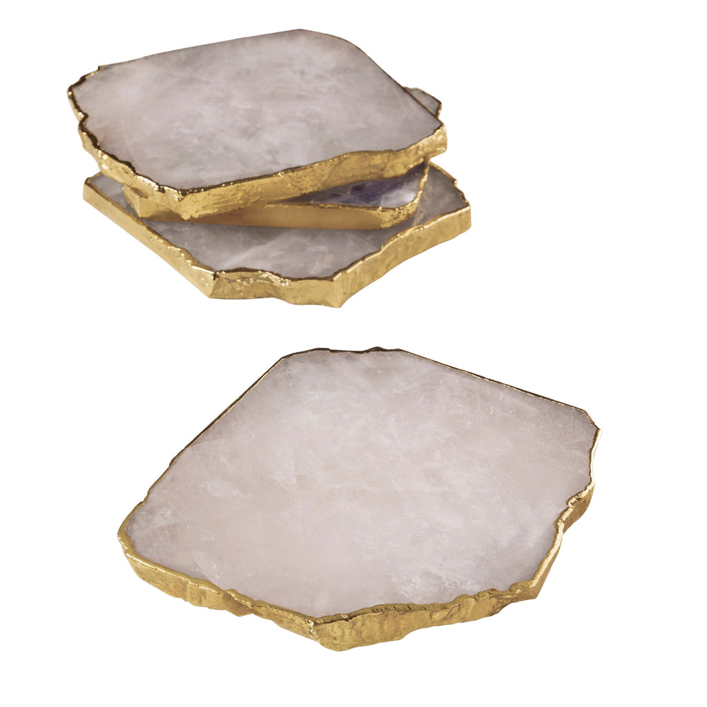 Dazzle Rose Quartz Coasters, Set of 4  HOUSE OF SHE