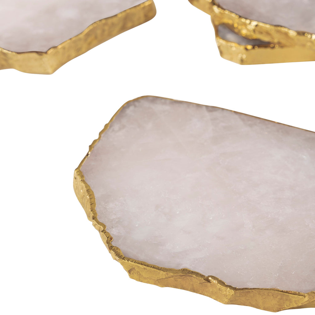 Dazzle Rose Quartz Coasters, Set of 4  HOUSE OF SHE