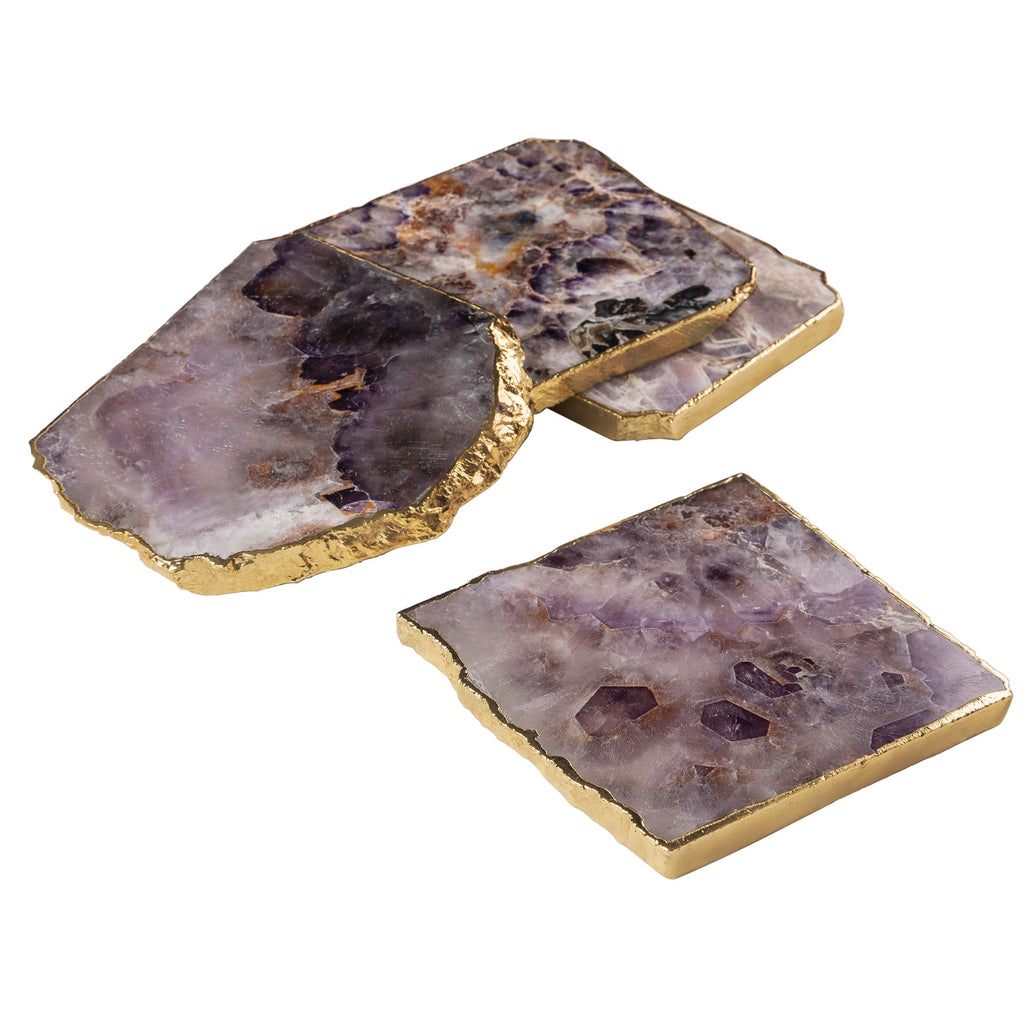 Dazzle Amethyst Coasters, Set of 4  HOUSE OF SHE