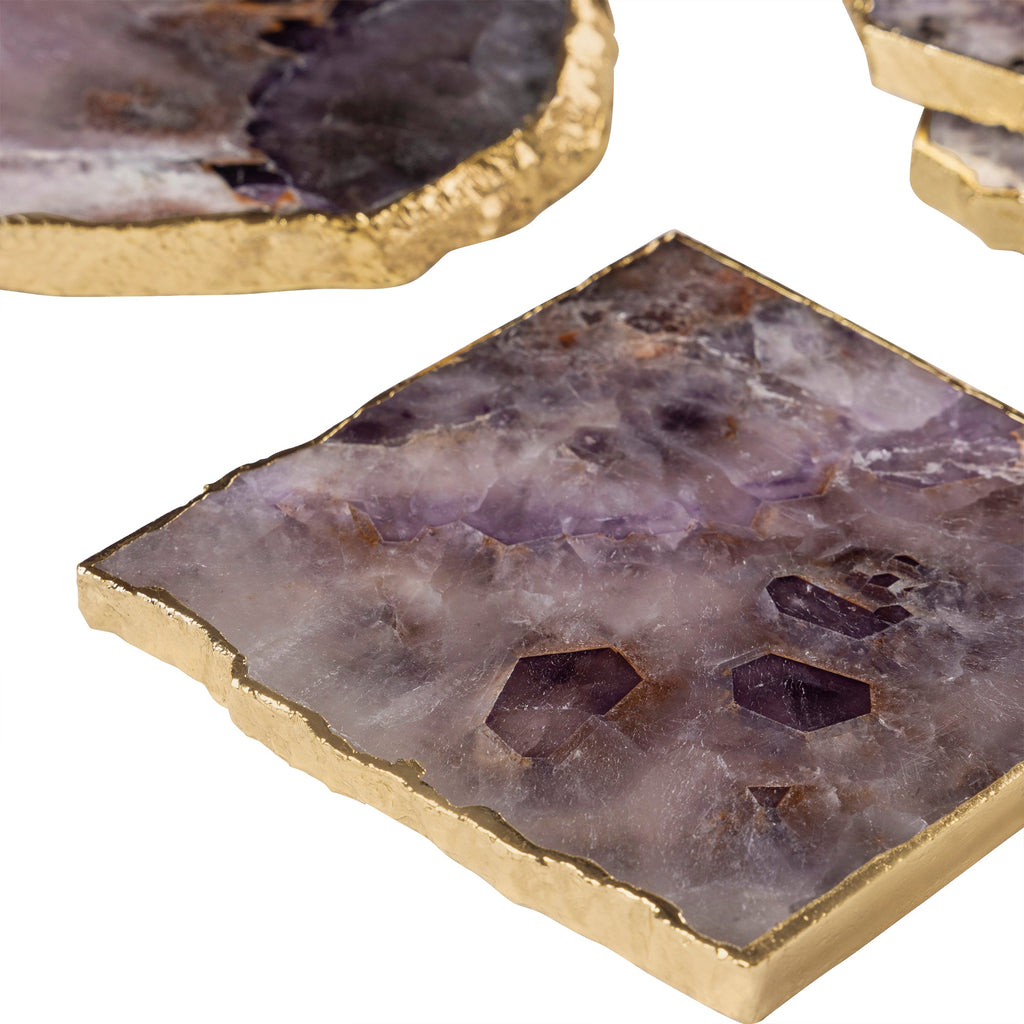 Dazzle Amethyst Coasters, Set of 4  HOUSE OF SHE