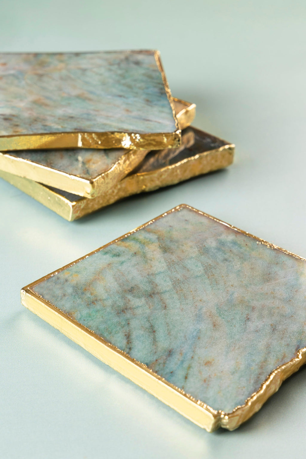 Dazzle Aventurine Coasters, Set of 4  HOUSE OF SHE
