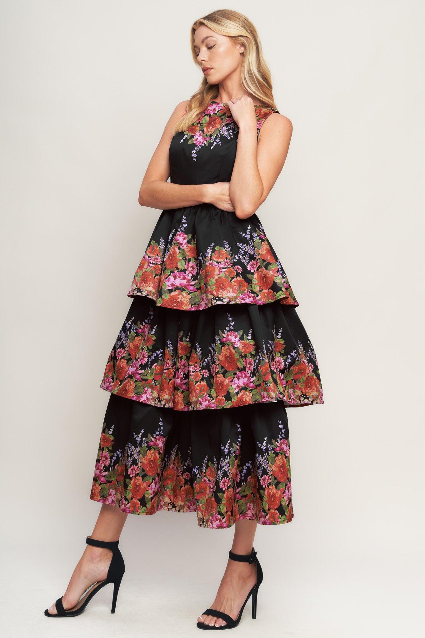 THE BOTANICAL BALLGOWN WOVEN MIDI DRESS