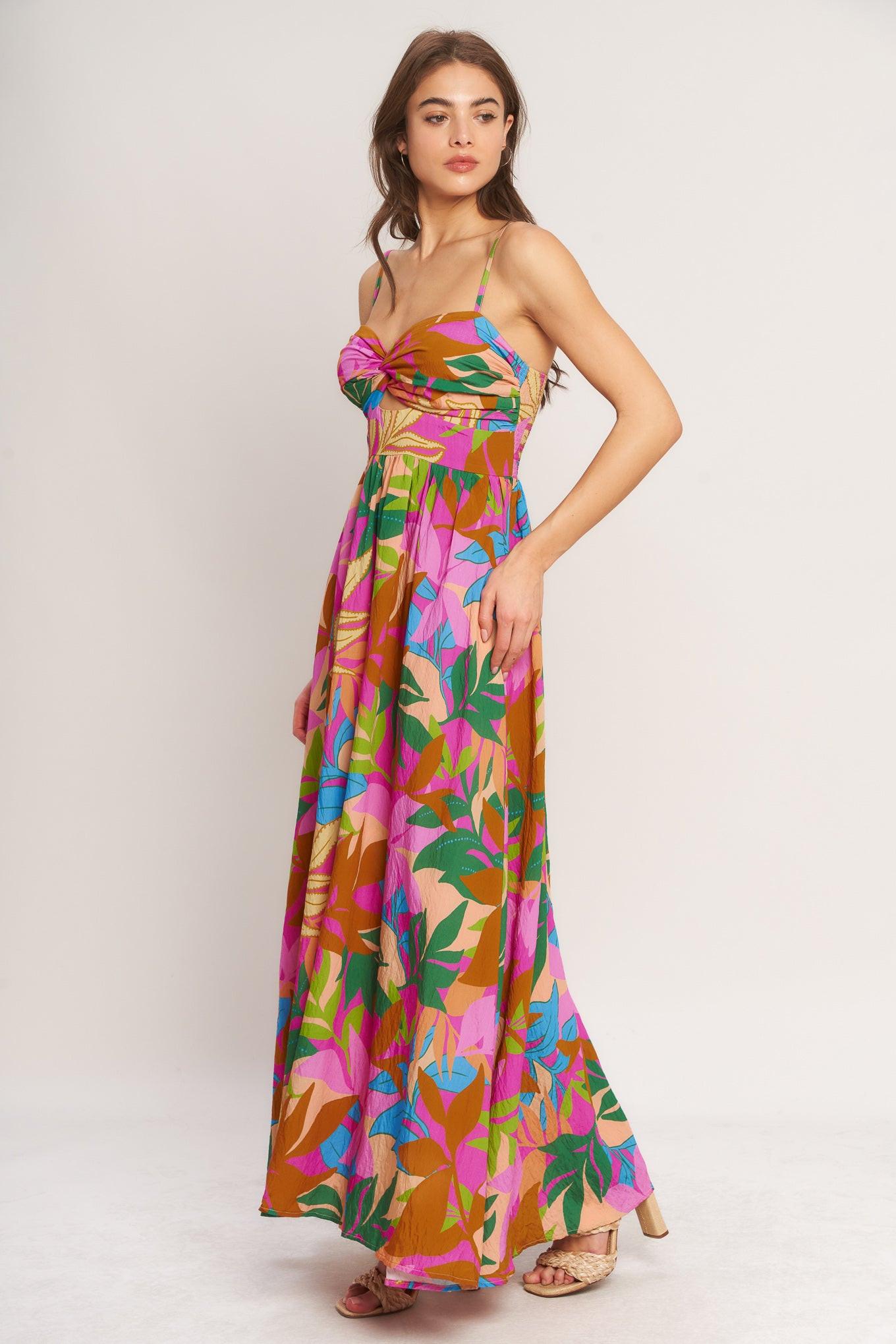 TROPIC FIESTA WOVEN MAXI DRESS
