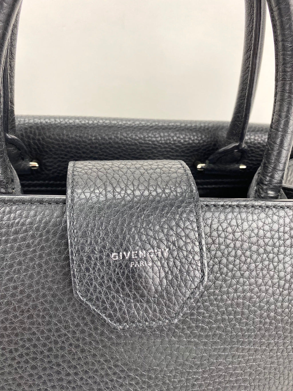 Givenchy Obsedia Medium Flap Black Pebbled Calfskin Satchel Hand Bag - HOUSE OF SHE