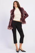 Soraya Faux Leather Fur-Trim Jacket