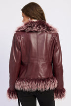 Soraya Faux Leather Fur-Trim Jacket