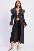 Zephyra Grey Longline Cardigan