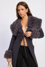 Zephyra Grey Longline Cardigan