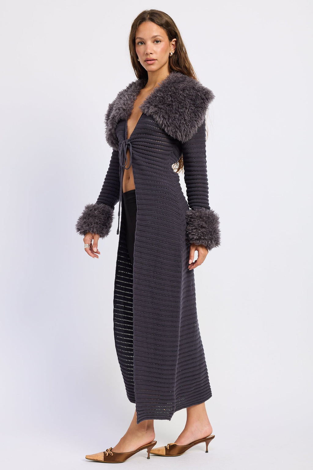Zephyra Grey Longline Cardigan