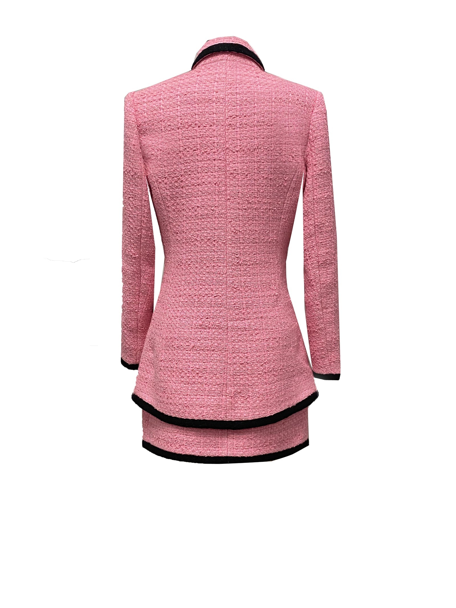 Coco Tweed Pink Blazer & Skirt Set  HOUSE OF SHE