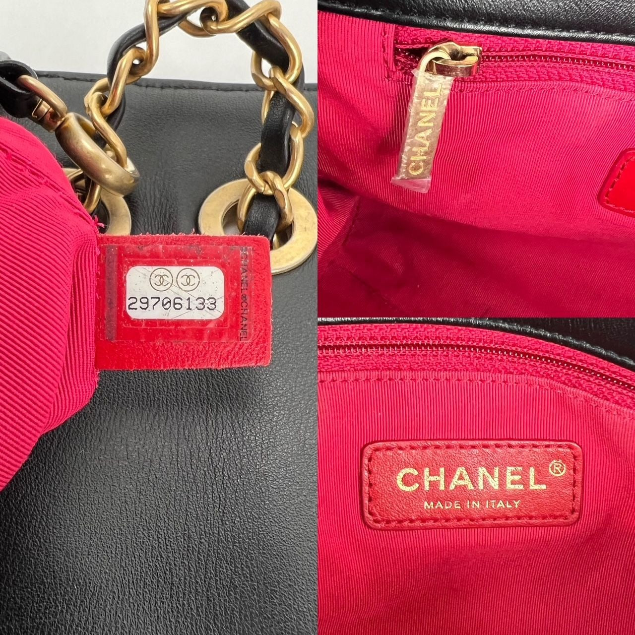 Chanel Calfskin Quilted Enchained Black Flap Shoulder Bag - HOUSE OF SHE
