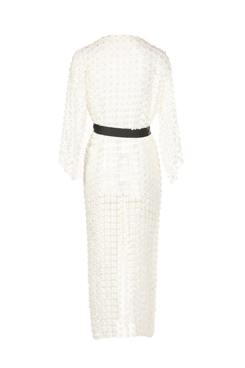 Paris Flower Mesh With Pearl Beads Cardigan - HOUSE OF SHE