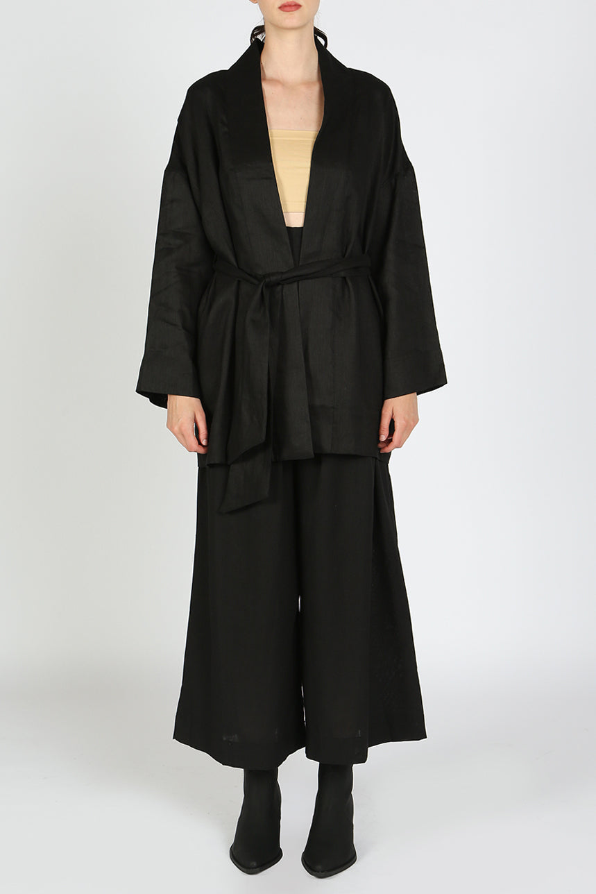 Astana Linen Robe Jacket  HOUSE OF SHE