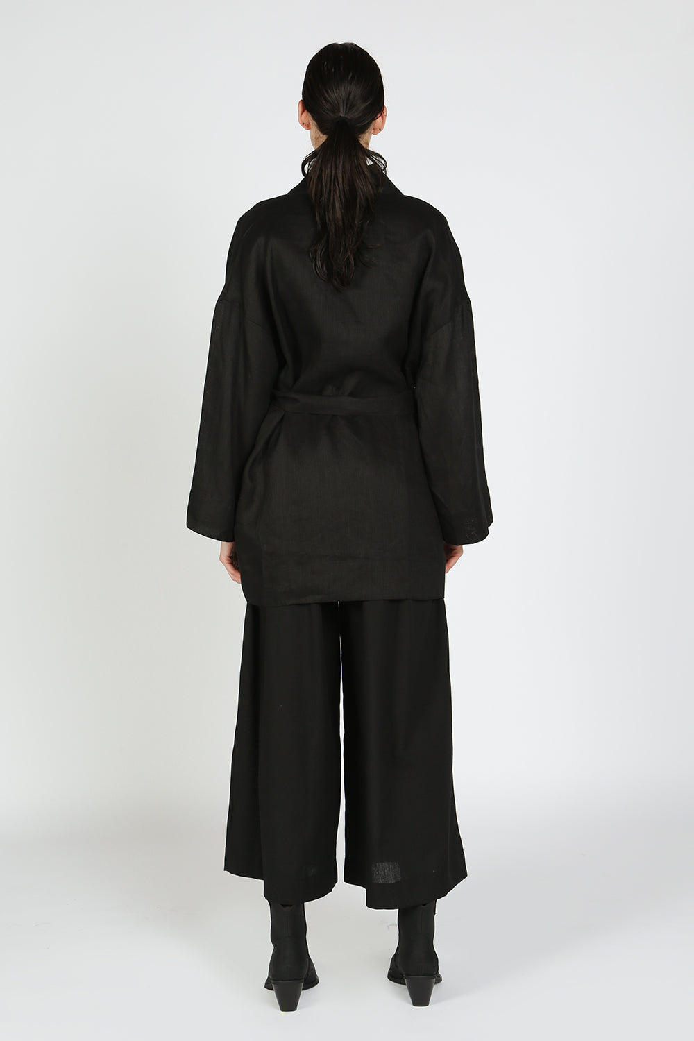 Astana Linen Robe Jacket  HOUSE OF SHE