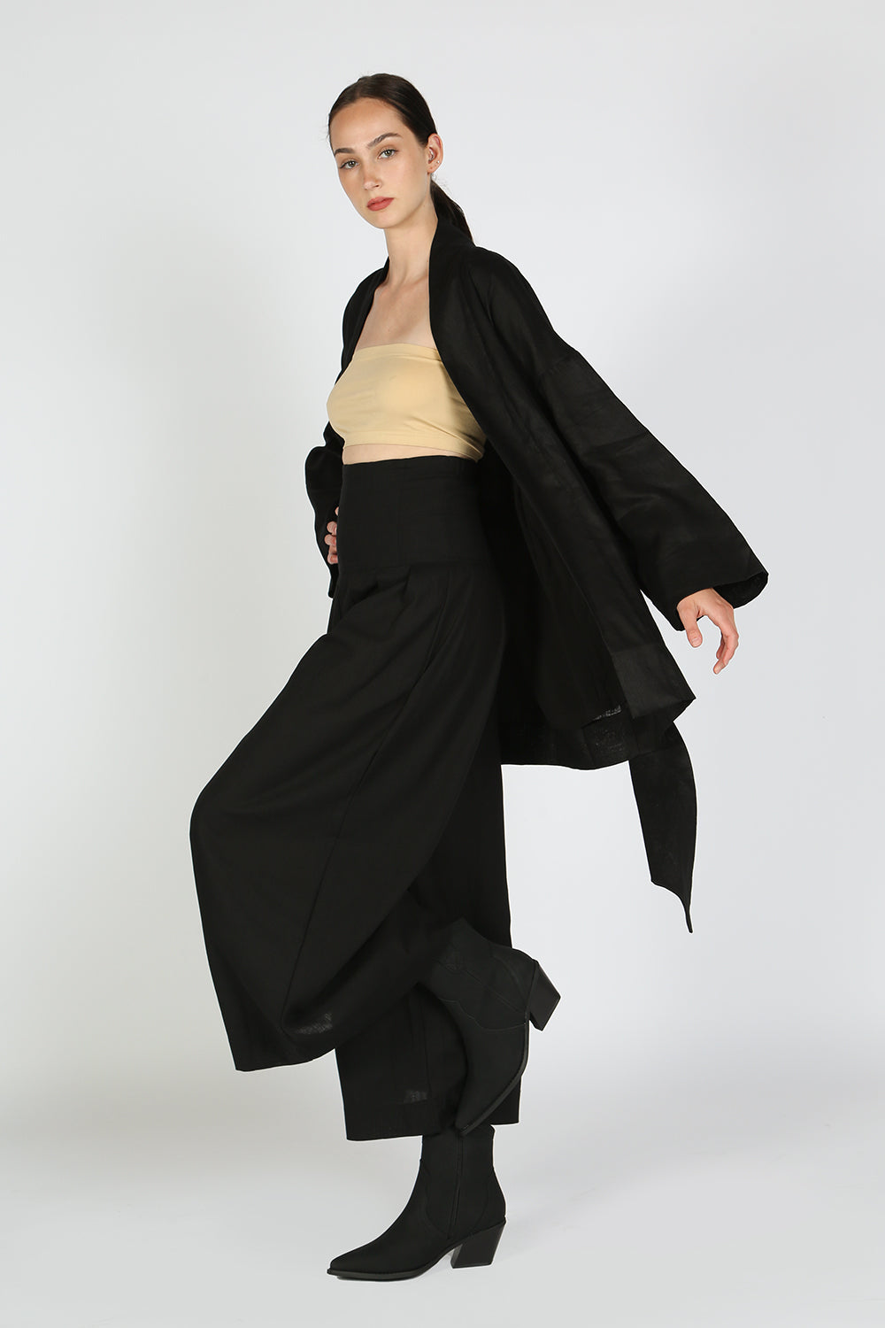 Astana Linen Robe Jacket  HOUSE OF SHE