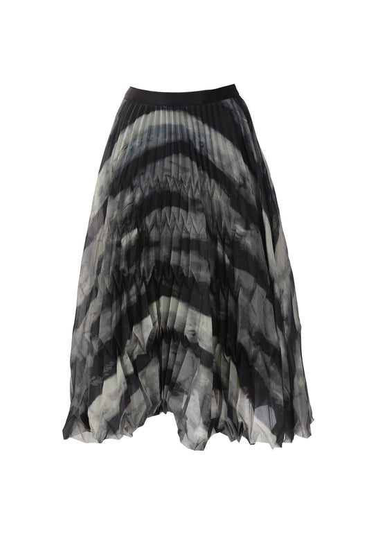 Erica Printed Ruffles Pleat Maxi Skirt