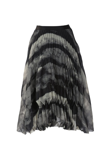 Erica Printed Ruffles Pleat Maxi Skirt