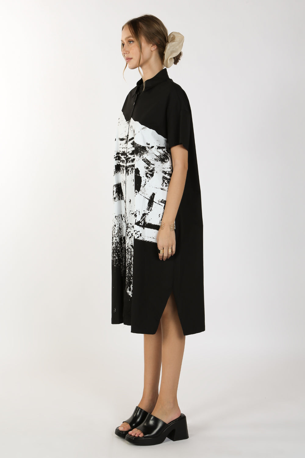 Alice Printed Relaxed Long Shirt Dress  HOUSE OF SHE