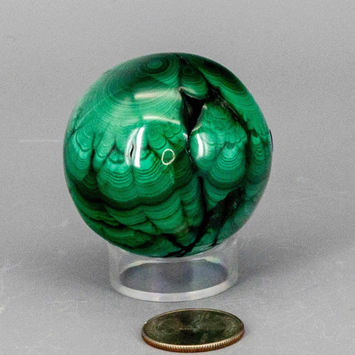 Malachite Crystal Sphere Heart Chakra Transformation