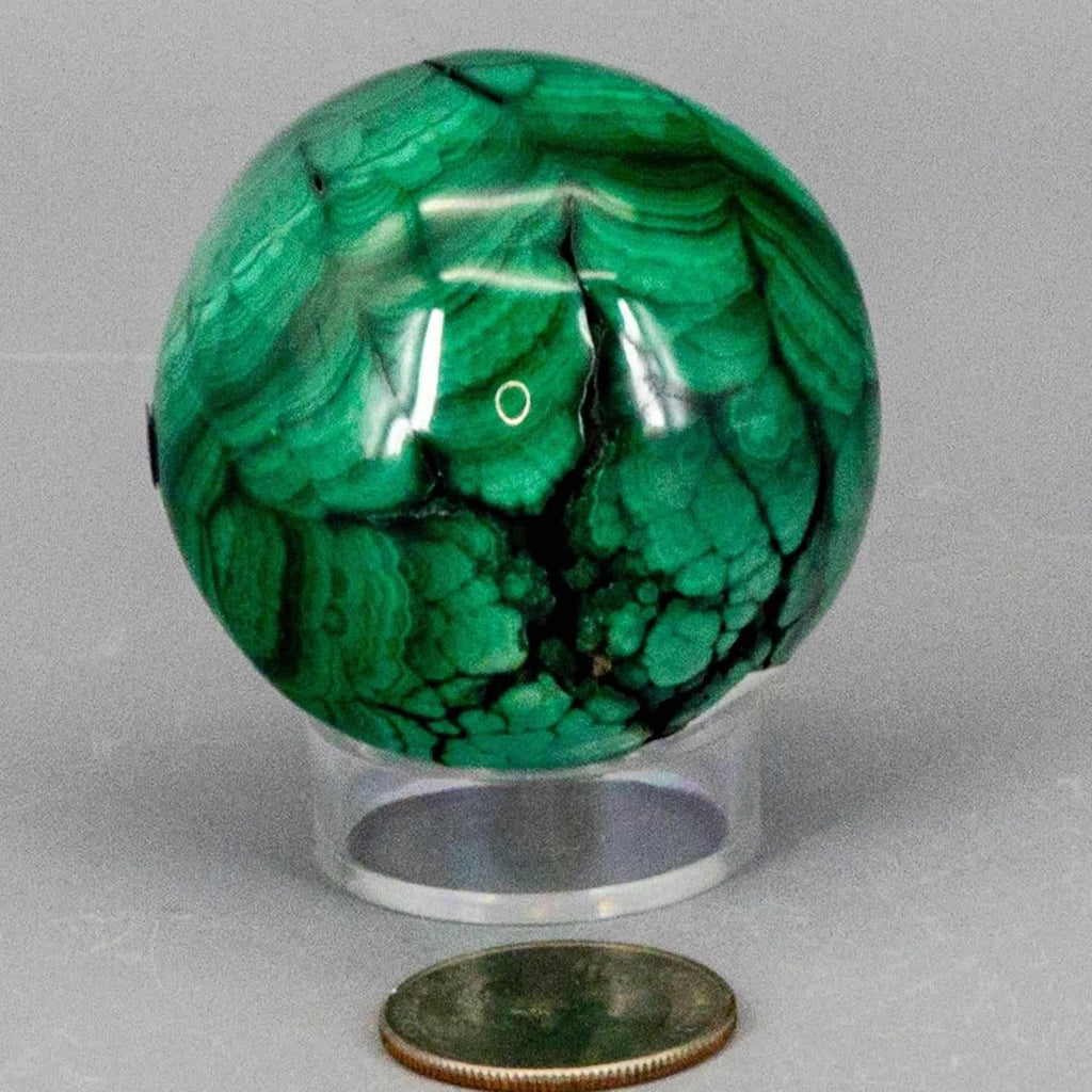 Malachite Crystal Sphere Heart Chakra Transformation