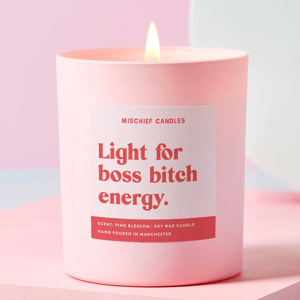 Boss Bitch Gift CEO Boss Entrepreneur New Job Candle Light for Boss Bitch Energy  HOUSE OF SHE